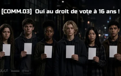 [COMM.03] – Droit de vote à 16 ans : cessons de restreindre leur liberté de décider de leur avenir.