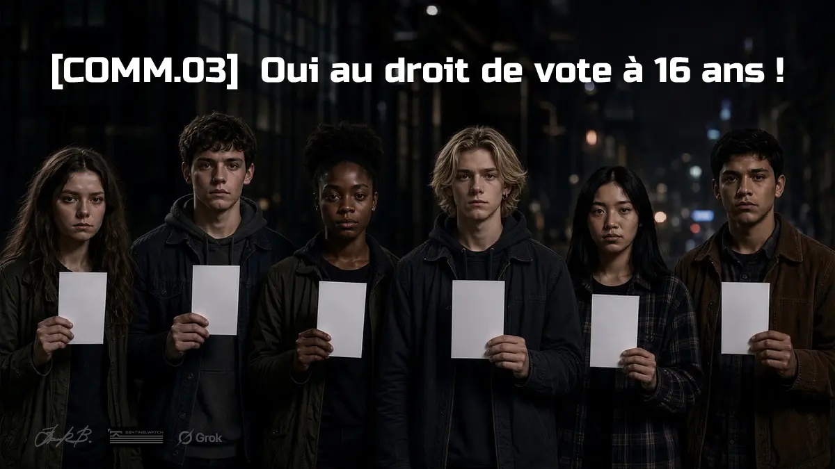 [COMM.03] oui au droit de vote aux plus de 16 ans au Québec